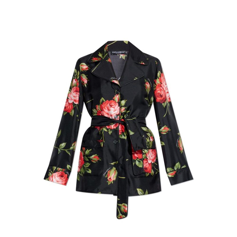 Silk shirt with a belt
